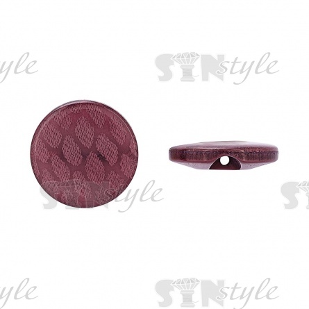 Пуговица пластиковая на полуножке, размер 20L, форма круглая, цвет грязно-розовый  фото 1