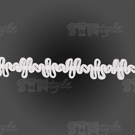 Тесьма отделочная вязаная, цвет белый, ширина 15 мм, намотка 50 ярдов  фото 1