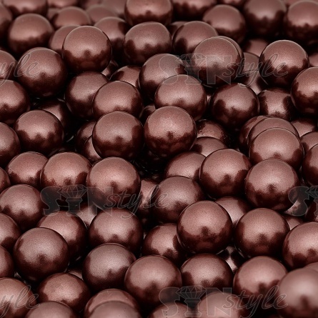 Бусины под жемчуг прибивные, размер 5 мм, цвет шоколад, вес 500 г  фото 3