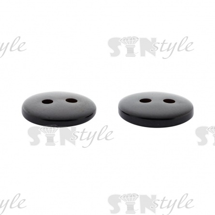 Пуговица пластиковая на два прокола, размер 18L, цвет черный фото 3