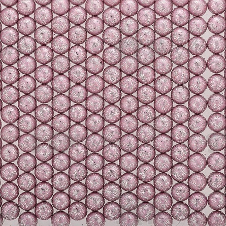 Бусины под жемчуг прибивные с серебряным напылением, размер 5 мм, цвет розовый, вес 500 г  фото 1