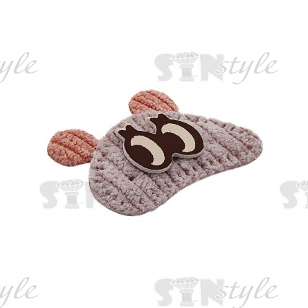 Аппликация 3D "Мишка", цвет серый+грязно-розовый, размер 35х27 мм фото 2