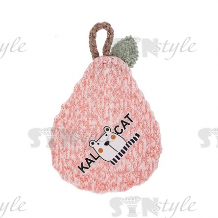 Аппликация 3D "Груша", цвет розовый, размер 57х35 мм фото 1