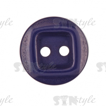 Пуговица пластиковая на два прокола, 20L, цвет темно-синий фото 4
