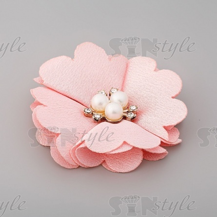 Цветочки декоративные, цвет розовый, размер 60 мм,  фото 2
