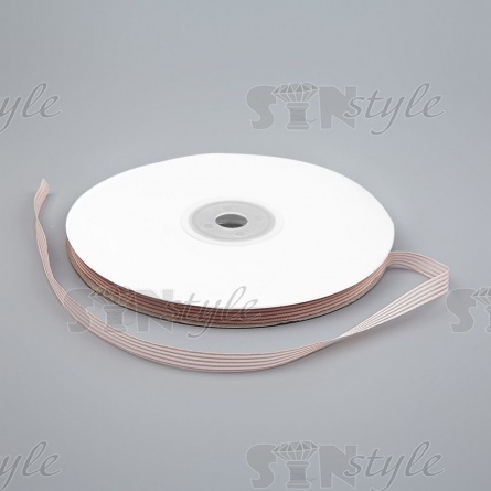 Лента капроновая, ширина 10 мм, намотка 100 ярдов, цвет грязно-розовый фото 3