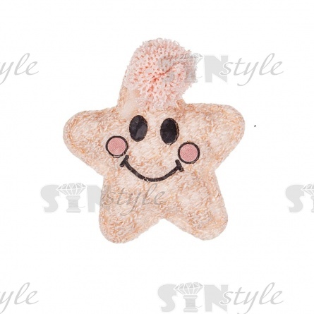 Аппликация 3D "Звездочка", цвет бежевый, размер 30х30 мм фото 1