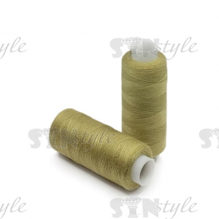 Нитки полиэстер 40/2, цвет №412 (оливковый), катушка 400Y фото 1