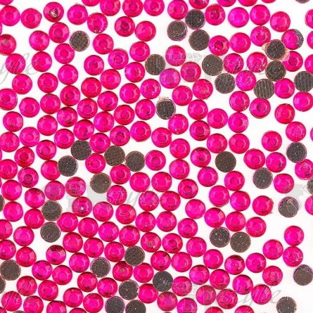 Стразы термоклеевые акриловые SS16, цвет фуксия, 500 гр/уп  фото 2