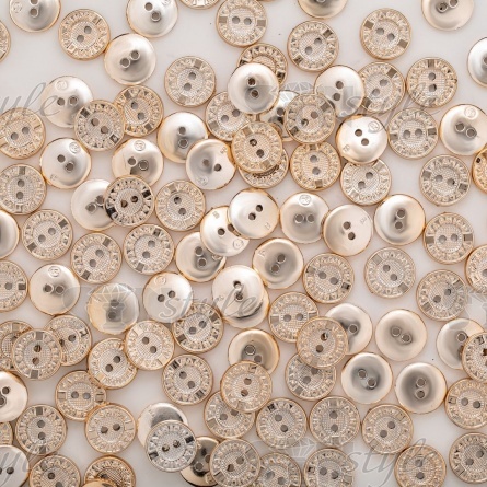 Пуговица пластиковая на два прокола Fashion, золотая, 20L фото 4