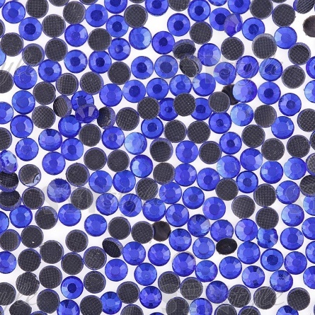 Стразы термоклеевые стеклянные SS20, форма круг, цвет ярко-синий (920), 720 шт/уп фото 1
