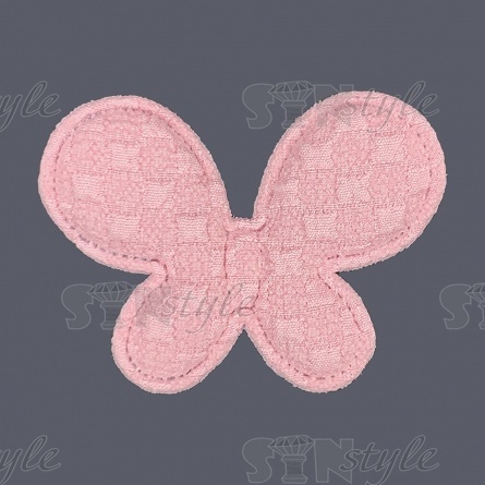 Аппликация 3D "Бабочка", цвет розовый, размер 56х42 мм фото 1