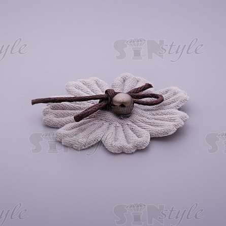 Аппликация 3D "Цветочек", цвет серый, размер 38 мм фото 2