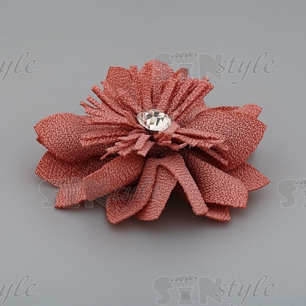 Цветочки декоративные, цвет грязно-розовый, размер 45 мм,  фото 2