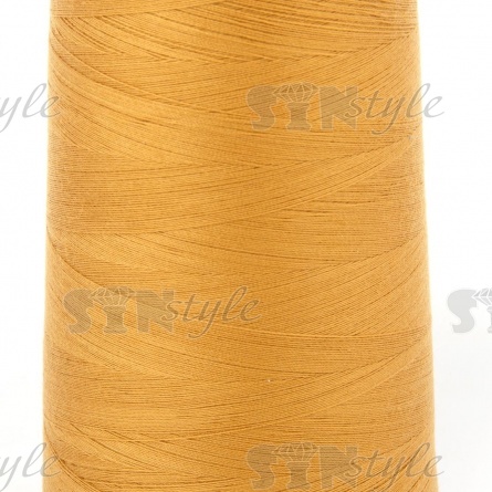 Нитки полиэстер 40/2, цвет №137 (горчичный),  5000Y фото 2