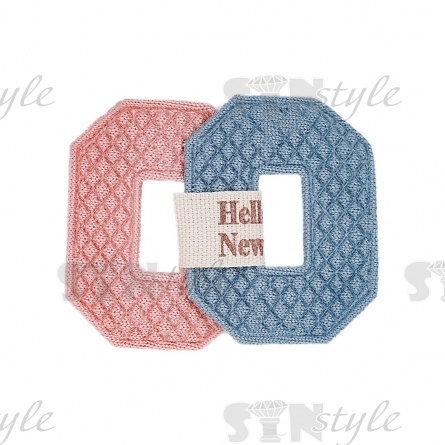 Аппликация 3D, цвет грязно-розовый+серый, размер 40х32 мм фото 1