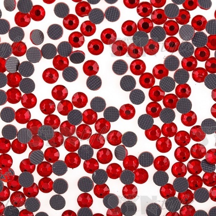 Стразы термоклеевые стеклянные SS16, форма круг, цвет красный (917), 1440 шт/уп  фото 1