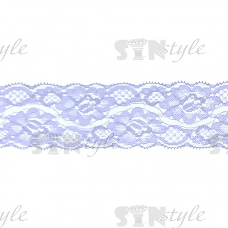 Кружево эластичное, ширина 55 мм, цвет сиреневый, намотка 15 ярдов фото 1