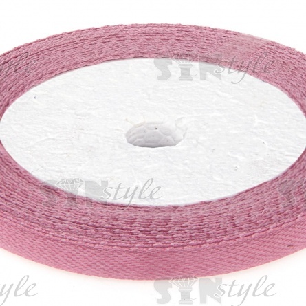 Декоративная лента атласная, ширина 6 мм, намотка 25 ярдов, цвет розово-сиреневый (№118) фото 2