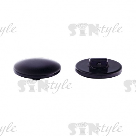 Пуговица пластиковая на ножке, темно-синяя, 32L фото 2