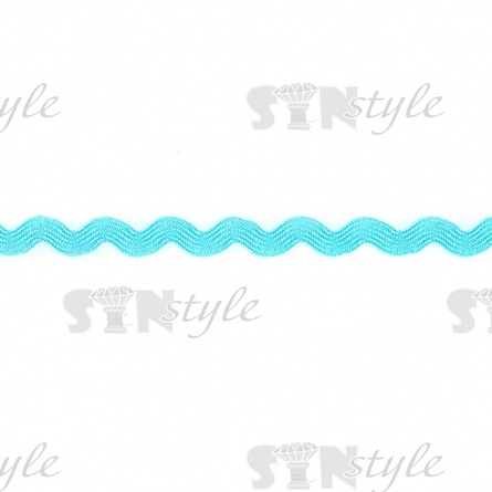 Декоративная тесьма вьюнок, ширина 8 мм, намотка 15 ярдов, цвет голубой (№104) фото 1