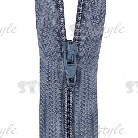 Молния спираль, тип 3, неразъемная, длина 20 см, цвет 320 (серый), "простой" бегунок фото 2