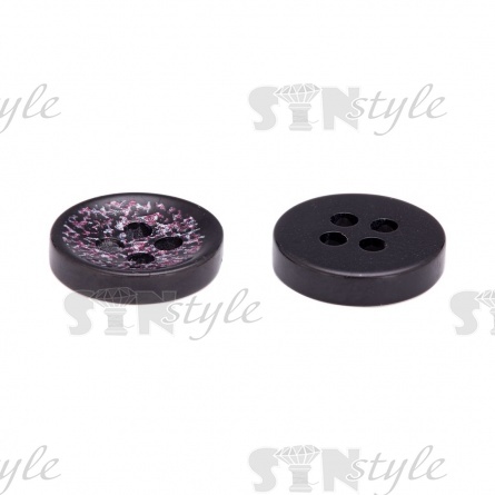 Пуговица пластиковая на четыре прокола, размер 18L, цвет бордовый фото 3