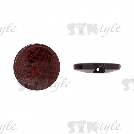 Пуговица пластиковая на полуножке, размер 34L, цвет темно-коричнеый фото 1