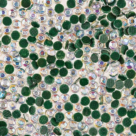 Стразы термоклеевые акриловые SS10, радужный (голография), 500 гр/уп  фото 3