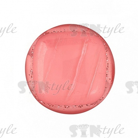 Пуговица пластиковая на полуножке, цвет грязно-розовый, размер 24L фото 2