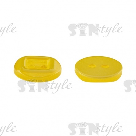 Пуговица пластиковая на два прокола, 20L, цвет желтый фото 2