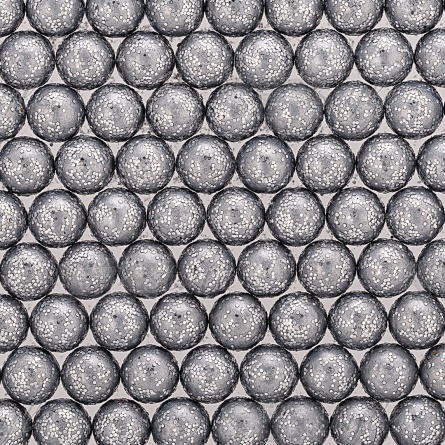 Бусины под жемчуг прибивные с серебряным напылением, размер 6 мм, цвет темно-серый, вес 500 г  фото 2