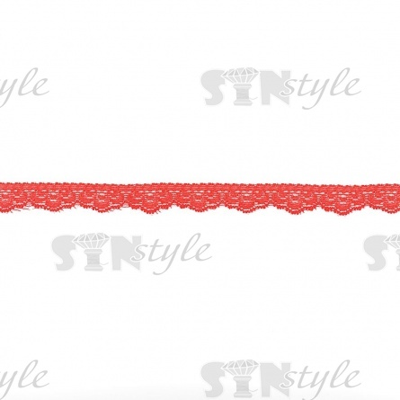 Кружево эластичное, ширина 20 мм, цвет красный, намотка 15 ярдов фото 2