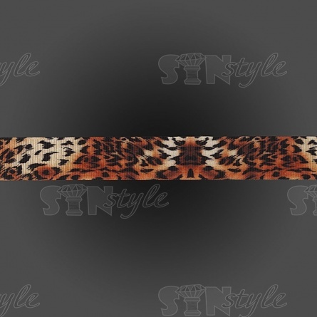 Лента репсовая, с анималистическим принтом, ширина 25 мм, намотка 20 ярдов фото 2