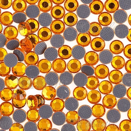 Стразы термоклеевые стеклянные SS20, форма круг, цвет желтый (937), 720 шт/уп (D5) фото 2
