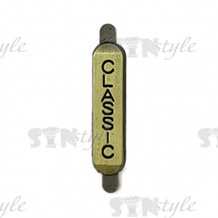 Брошь металлическая, крепление усики, размер 5 мм х 20 мм, цвет бронза фото 1