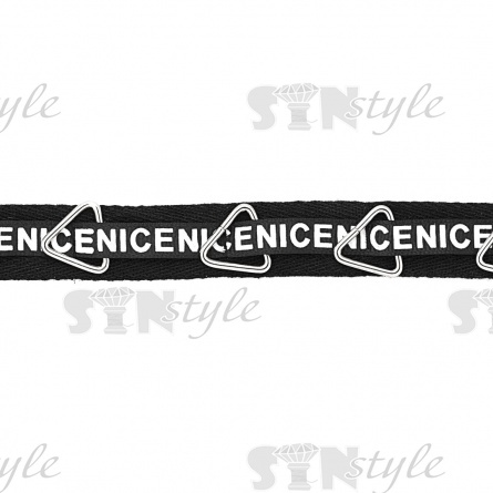 Декоративная тесьма отделочная с надписями и металлическими вставками треугольник, ширина 20 мм, намотка 15 ярдов фото 2