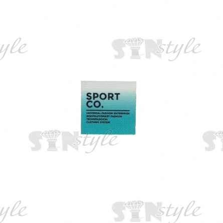 Аппликация пришивная ПВХ, размер 45х45 мм, цвет бирюзовый фото 1