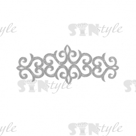 Термоаппликация орнамент, цвет золотой, размер 195х75 мм фото 1