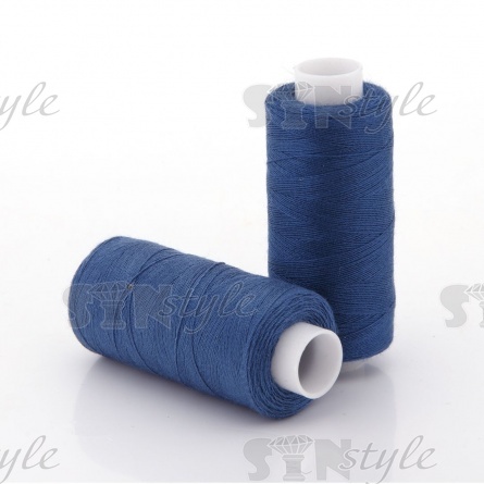Нитки полиэстер 40/2, цвет №313 (серо-синий), катушка 400Y фото 1