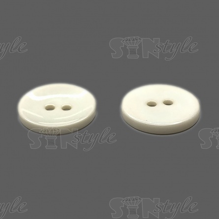Пуговица пластиковая на два прокола, размер 40L, цвет светло-бежевый фото 2