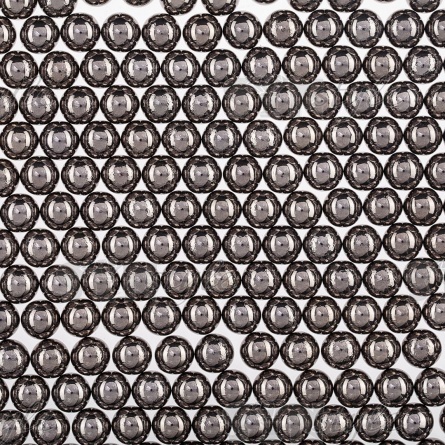 Бусины под жемчуг прибивные, размер 8 мм, цвет темный никель, вес 500 г фото 1