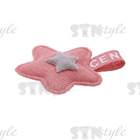 Аппликация 3D "Звездочка", цвет серый/грязно-розовый, размер 30х40 мм фото 2