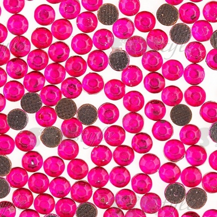Стразы термоклеевые акриловые SS16, цвет фуксия, 500 гр/уп  фото 3