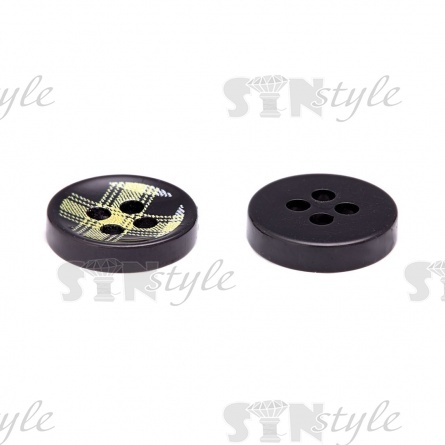 Пуговица пластиковая на четыре прокола, размер 18L фото 3