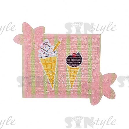 Аппликация на сетке из пайеток, размер 240х190 мм фото 1