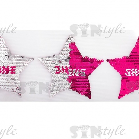 Аппликации пайетки, размер 115х105 мм, рулон 82шт фото 3