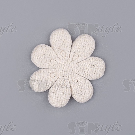 Аппликация 3D "Цветочек", диаметр 25 мм, цвет шампань фото 2