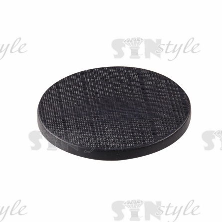 Пуговица пластиковая на ножке, 48L, черная фото 2