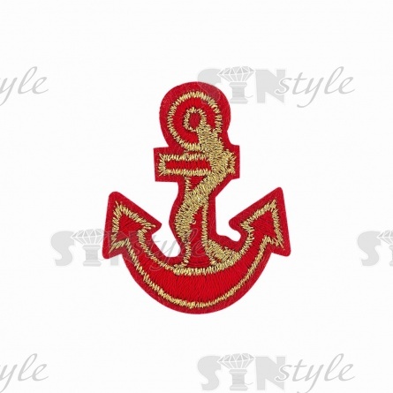 Термоаппликация "Якорь", размер 35х45 мм фото 1